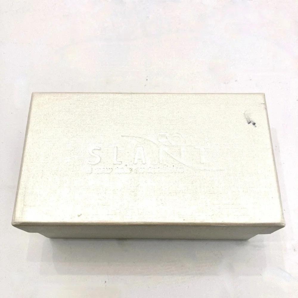 Slant Blue Hand Blown Glass Shell Bottle Wine‎ Bottle Stopper Boxed